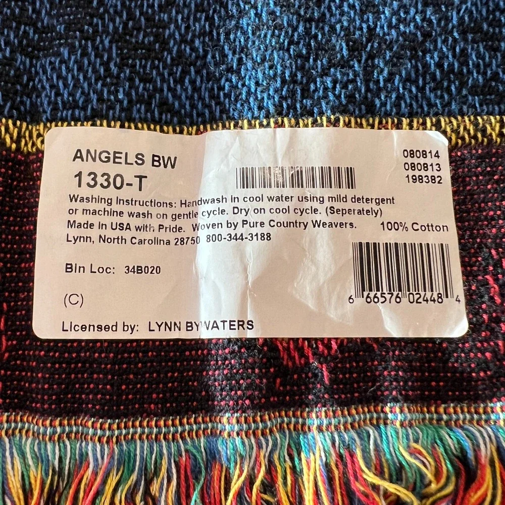 New Tapestry Angel Throw Blanket NWT & Decorative Pillow Christmas Holiday Lot